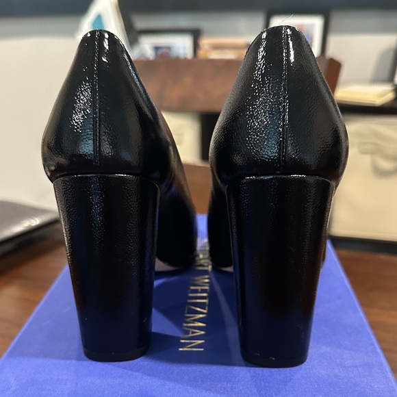 Stuart Weitzman Laney 95 Black Caviar Patent Leather Heels - Picture 5 of 7